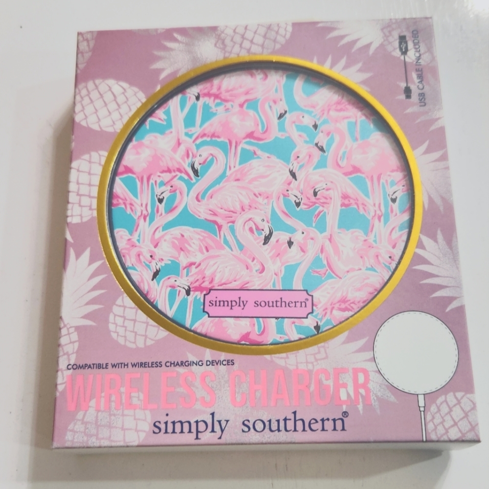 NEW Simply Southern Wirless Charger Flamingos
